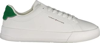 Tommy Hilfiger Polyurethane Sneaker - Heren - Sneakers - Wit - 46 EU - Leer - Schoenen