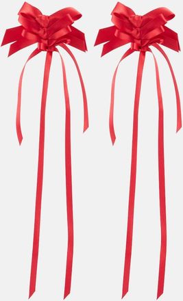 Simone Rocha Rosette Bow satin earrings