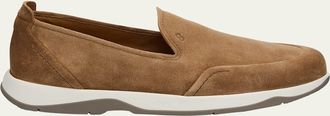 Berluti Mens Echappe Suede Slip-On Loafers