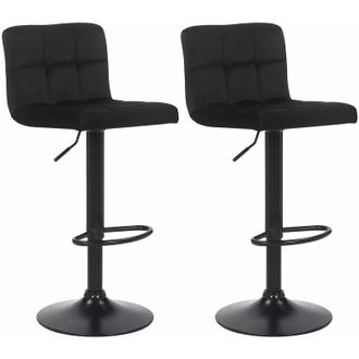 Clp Juego de 2 taburetes de bar Feni Negro