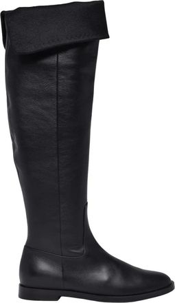Max Mara Schoenen, Dames, Zwart, 39 EU, Leer, Brigg Hoge Laars
