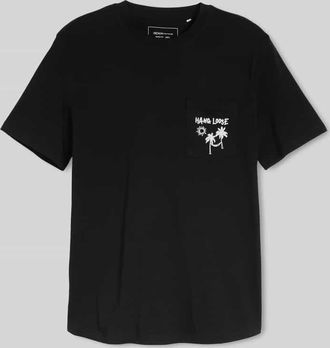 Tom Tailor Denim Regular Fit T-Shirt aus reiner Baumwolle in Black, Gr&ouml;&szlig;e XXL