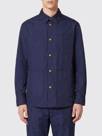 Valentino Giacca a camicia in nylon con tasche a toppa e logo VLogo Signature