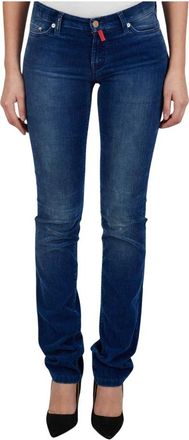 Kiton Katoenen Jeans - Dames - Slim Fit Jeans - Blauw - S - Katoen - Jeans