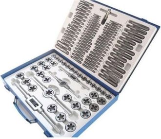 Trade Shop Trade Shop - Filiera 110 Pezzi Set Filiere Per Filettatura Kit Completo Di Maschi