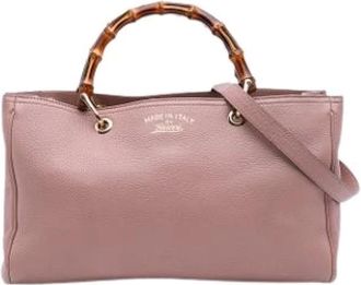 Gucci Pre-owned Handbags, female, Pink, Size: ONE SIZE Pre-owned Leather Handbag