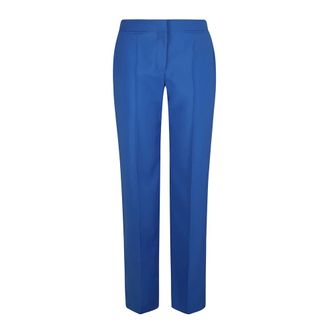 Alexander McQueen Dames, Broeken, Blauw, Maat: S
