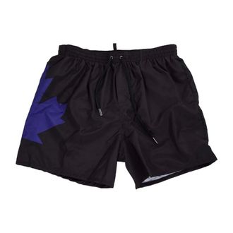 Dsquared2 Zwemshort met elastische tailleband - Heren - Badkleding - Zwart - Maat: M