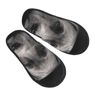 Generic Fuzzy Slippers Pit Dog Terrier Breathable Plush Slippers Unisex Anti-Slide Slipper For Men Bedroom Indoor M