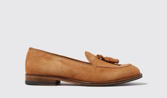 Scarosso Sienna Tan Suede - Frau Loafers Braun - Veloursleder 37,5