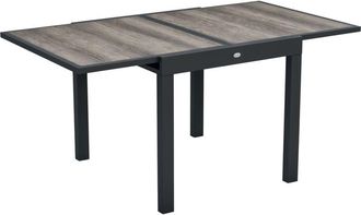 OUTSUNNY Extendable Outdoor Dining Table Aluminium Rectangle Patio Table Grey - Outsunny