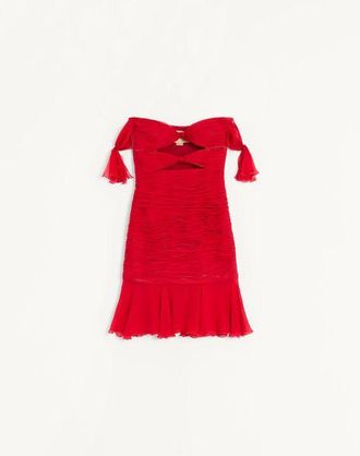 Valentino Chiffon Short Dress Wo