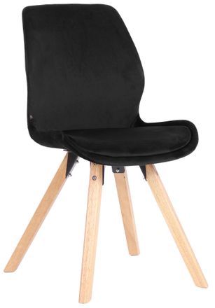 Clp Clp - Silla De Sal&oacute;n Luna Con Asiento Acolchado Negro Terciopelo