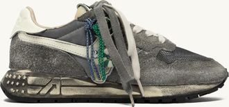 Autry REELWIND SUPER VINTAGE SNEAKERS IN WHITE AND BLACK SUEDE AND NYLON