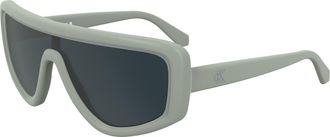 Calvin Klein Grey Shield Unisex Sunglasses CKJ25605S 050 59