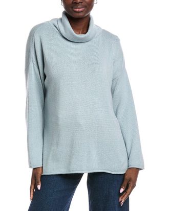 Eileen Fisher Turtleneck Cashmere-Blend Sweater
