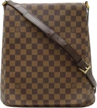 Louis Vuitton Tweedehands Canvas Louis Vuitton tassen - Heren - Vintage Schoudertas - Bruin - ONE Size - Vintage