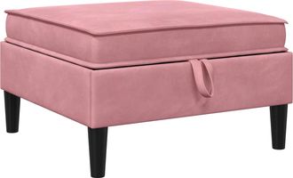 vidaXL Taburete De Sof&aacute; Con Almacenamiento Rosa Terciopelo Vidaxl