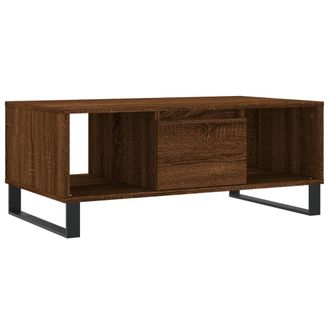 vidaXL Vidaxl - Mesa De Centro Madera Contrachapada Marr&oacute;n Roble 90x50x36,5 Cm