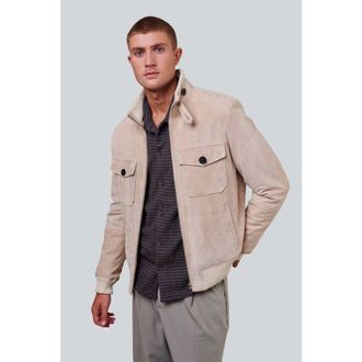 FURNIQ Spencer Suede Jacket in Beige at Nordstrom, Size Xxx-Large