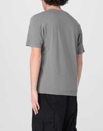 C.P. Company Mens Jersey 24-1 Logo T-Shirt Grey Clothing > Polo & T-Shirts