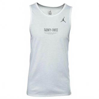 Nike Jordan Mens 3 Mesh Dri Fit Basketball Tank In White