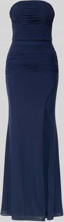 Luxuar Luxuar Regular Fit Abendkleid mit Gehschlitz in Marine, Gr&ouml;&szlig;e 32