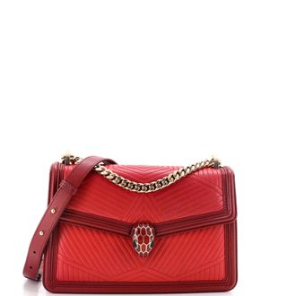 Bulgari Serpenti Forever Shoulder Bag Quilted Leather Small
