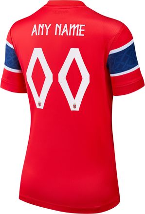 Nike Norway 2026 Stadium Home Nike Womens Dri-FIT Soccer Replica Custom Jersey By You in Red | NN203948251-CUS