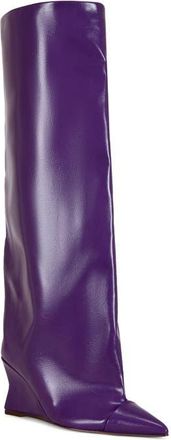 Azalea Wang Kenya Wedge Boot in Purple at Nordstrom, Size 6.5