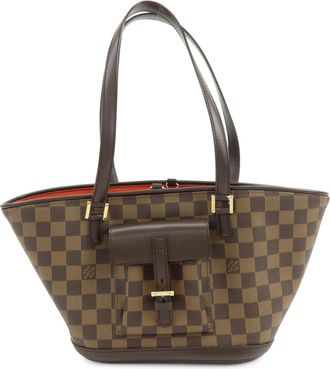 Louis Vuitton Manosque Damier Brown Canvas Handbag (Pre-Owned)