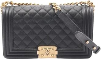 Chanel Pre-owned Vintage Shoulder Bag - Dames - Vintage Schoudertas - Zwart - ONE Size - Leer - Vintage