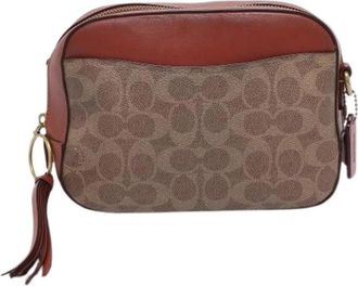 Coach Pre-owned Canvas Schoudertas - Dames - Vintage Schoudertas - Bruin - ONE Size - Vintage