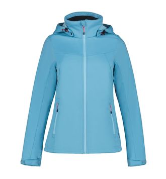 Icepeak Softshelljacke ICEPEAK D SOFTSHELLJACKE BOISE, Damen, Gr. 38, blau (t&uuml;rkis), Softshell, Obermaterial: 100% Polyester, sehr schmal, eingesetzt B&uuml;ndchen