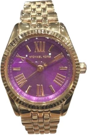 Michael Kors Pre-owned Watches, female, Yellow, Size: ONE SIZE Pre-owned Stainless Steel Quartz