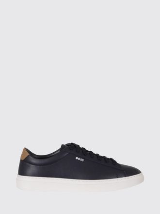 HUGO BOSS Kieran Low-Top Trainers in Smooth Leather with Printed Logo