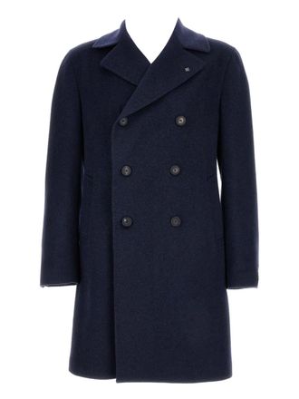 Tagliatore Colorado double-breasted coat - men - Cashmere - 54 - Blue