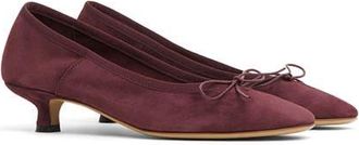 Mansur Gavriel Ballerina Kitten Heel Pump in Plum at Nordstrom, Size 10.5Us