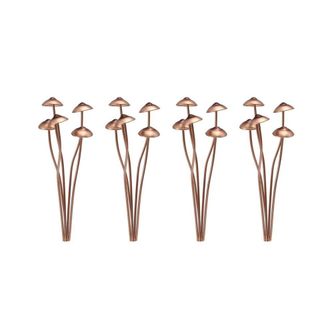 OEM 4 Estacas Decorativas De Metal Con Forma De Seta Para Jard&iacute;n, Perfectas Para La Decoraci&oacute;n Exterior En Primavera
