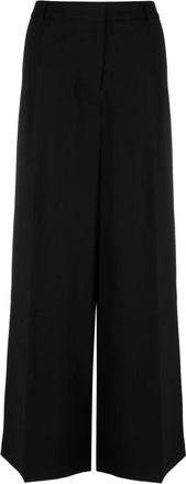 SIMKHAI Elegante Zwarte Geplooide Broek - Dames - Wijde Broeken - Zwart - XL - Polyester - Broeken