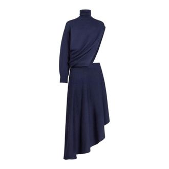 Alaia Knitted Dresses, female, Black, Size: S Cut-Out Wool Dress