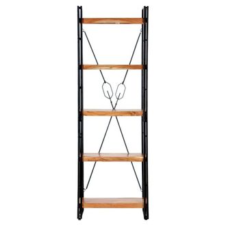 Berkfield Home 5-Tier Bookcase 60x30x180 cm Solid Acacia Wood in Brown | Size: 60 x 30 x 180 cm
