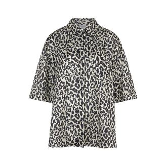 Dante6 Luipaardprint Oversized Lange Blouse - Dames - Blouses & Shirts - Veelkleurig - Maat: XS Poliester