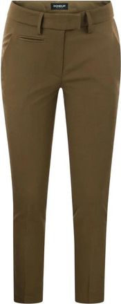 Dondup Perfecte Broek - Dames - Slim Fit Broeken - Groen - W25 - Leer - Broeken
