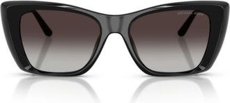 Michael Kors Tokyo 51mm Gradient Square Sunglasses in Black /Smoke Gradient at Nordstrom