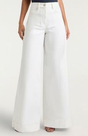 Cinq &agrave; Sept Carol Wide Leg Jeans in White at Nordstrom Rack, Size 00