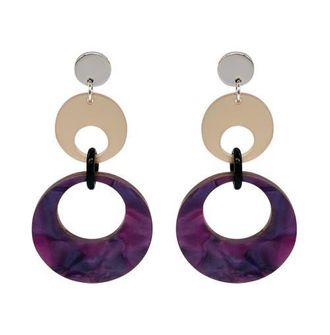 Toolally Swinging Circle Drop Earrings in Amethyst Pearl & Champagne at Nordstrom