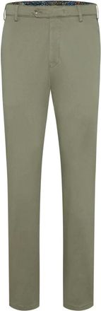 Meyer Broeken, Heren, Groen, W36 L32, Katoen, Slim Fit Katoen Chino Bonn