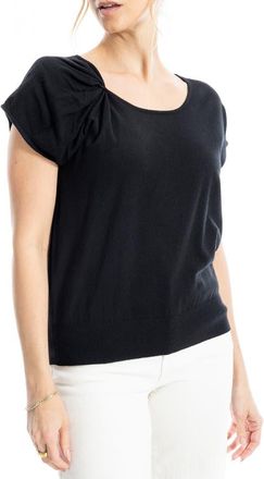 Max Studio Twist Neck Sweater Top in Black at Nordstrom Rack, Size X-Small