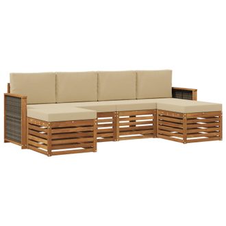 vidaXL Juegos De Sof&aacute;s Madera De Acacia S&oacute;lida Vidaxl